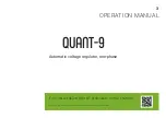 Preview for 3 page of QUANT QUANT-9 Operation Manual