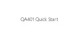 Preview for 1 page of QuantAsylum QA401 Quick Start Manual