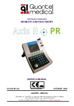 Предварительный просмотр 1 страницы Quantel Medical Axis II PR Service Manual