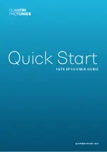 Quantifi Photonics IQTX EPIQ Quick Start Manual предпросмотр