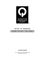 Quantum Audio QC154 Installation Instructions & Owner'S Manual preview