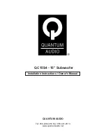 Preview for 1 page of Quantum Audio QC15S4 Installation Instructions & Owner'S Manual