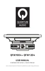 Quantum Audio QFW10D4 User Manual preview