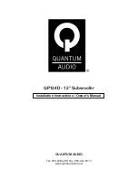 Quantum Audio QP124D Installation Instructions & Owner'S Manual preview