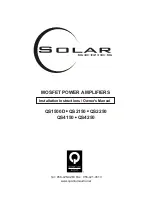 Предварительный просмотр 1 страницы Quantum Audio Solar QS1500D Installation Instructions & Owner'S Manual