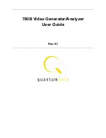 Предварительный просмотр 1 страницы Quantum Data 780B User Manual