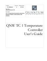 Quantum Northwest TC 1 User Manual preview