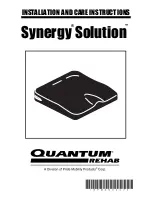 Quantum Rehab Synergy Solution none Installation And Care Instructions preview