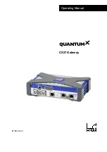 QUANTUM X CX27 Operating Manual предпросмотр