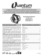 Предварительный просмотр 1 страницы Quantum 99-NBQ-525-8 Installation And Wiring Instructions