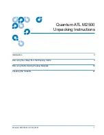 Preview for 1 page of Quantum ATL M2500 Unpacking Instructions Manual