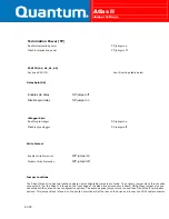 Preview for 2 page of Quantum Atlas II Settings Manual