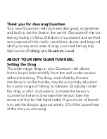 Preview for 2 page of Quantum Baitcast Reel Owner'S Manual