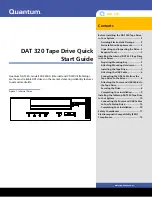 Preview for 1 page of Quantum DAT 320 CD320UE Quick Start Manual