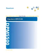 Предварительный просмотр 1 страницы Quantum DPM 5500 User Manual