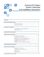 Preview for 1 page of Quantum DX100 Unpacking And Installation Instructions