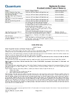 Preview for 2 page of Quantum DX100 Warranty