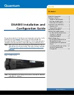 Предварительный просмотр 1 страницы Quantum DXi4510 Installation And Configuration Manual