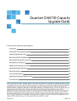 Предварительный просмотр 1 страницы Quantum DXi4700 Upgrade Manual