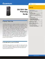 Предварительный просмотр 1 страницы Quantum DXi7500 Site Planning Manual