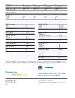 Предварительный просмотр 2 страницы Quantum Fireball LCT20 Specifications