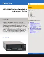 Предварительный просмотр 1 страницы Quantum LTO3 A-Series Quick Start Manual