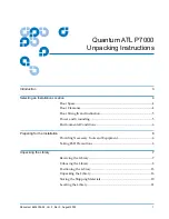 Preview for 1 page of Quantum P7000 Series Unpacking Instructions Manual