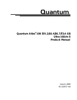 Preview for 1 page of Quantum Quantum Atlas 10K II 9.2/18.4/36.7/73.4 GB Product Manual