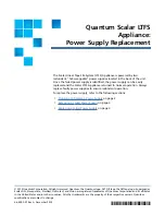 Preview for 1 page of Quantum Scalar LTFS Power Supply Replacement