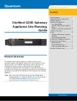 Quantum StorNext G300 Site Planning Manual preview