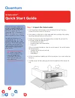 Предварительный просмотр 1 страницы Quantum ValueLoader DLT VS160 Quick Start Manual