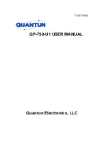 QUANTUN QP-750-U1 User Manual preview