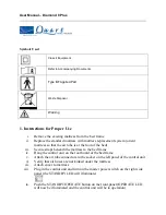 Preview for 5 page of Quart Healthcare Diamond 8 Plus User Manual