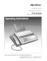 Quasar Autopax PAX405 User Manual preview