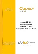 Preview for 1 page of Quasar CB-6204 User And Installation Manual