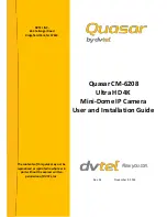 Предварительный просмотр 1 страницы Quasar CM-6208 User And Installation Manual