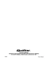 Preview for 8 page of Quasar HQ-2181GH Operating Instructions Manual