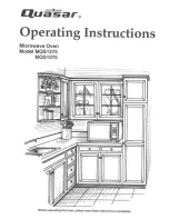 Quasar MQS1075 - MICROWAVE Operating Instructions Manual preview