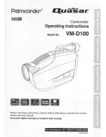 Quasar Palmcorder VM-D100 User Manual preview