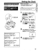 Preview for 17 page of Quasar Palmcorder VM-D100 User Manual