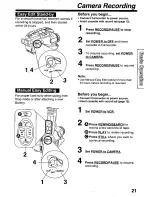 Preview for 21 page of Quasar Palmcorder VM-D100 User Manual