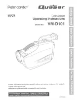 Quasar Palmcorder VM-D101 User Manual preview