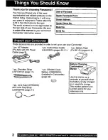 Preview for 2 page of Quasar Palmcorder VM-D52 User Manual