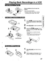 Preview for 27 page of Quasar Palmcorder VM-L450 User Manual