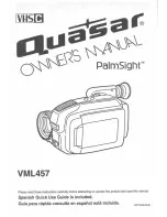 Quasar Palmcorder VM-L457 User Manual preview