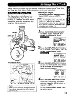 Preview for 13 page of Quasar Palmcorder VM-L458 User Manual