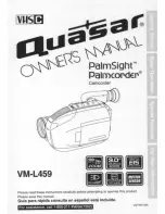 Quasar Palmcorder VM-L459 User Manual preview