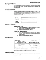 Preview for 3 page of Quasar SP-2731W User Manual