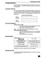 Preview for 3 page of Quasar SP-3233 User Manual