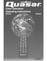 Quasar SP2722A - 27" COLOR TV User Manual preview